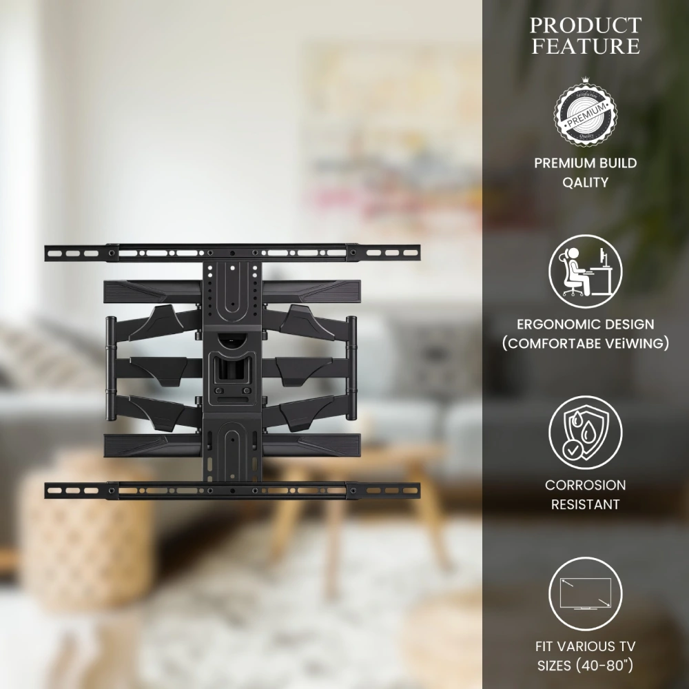 NB LED Wall Mount Kit 40" To 80" | Moveable and Adjustable view 3